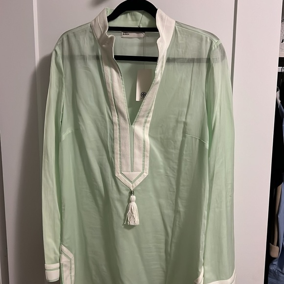 NWT Tori Burch mint tunic (includes shopping bag) - Picture 3 of 3